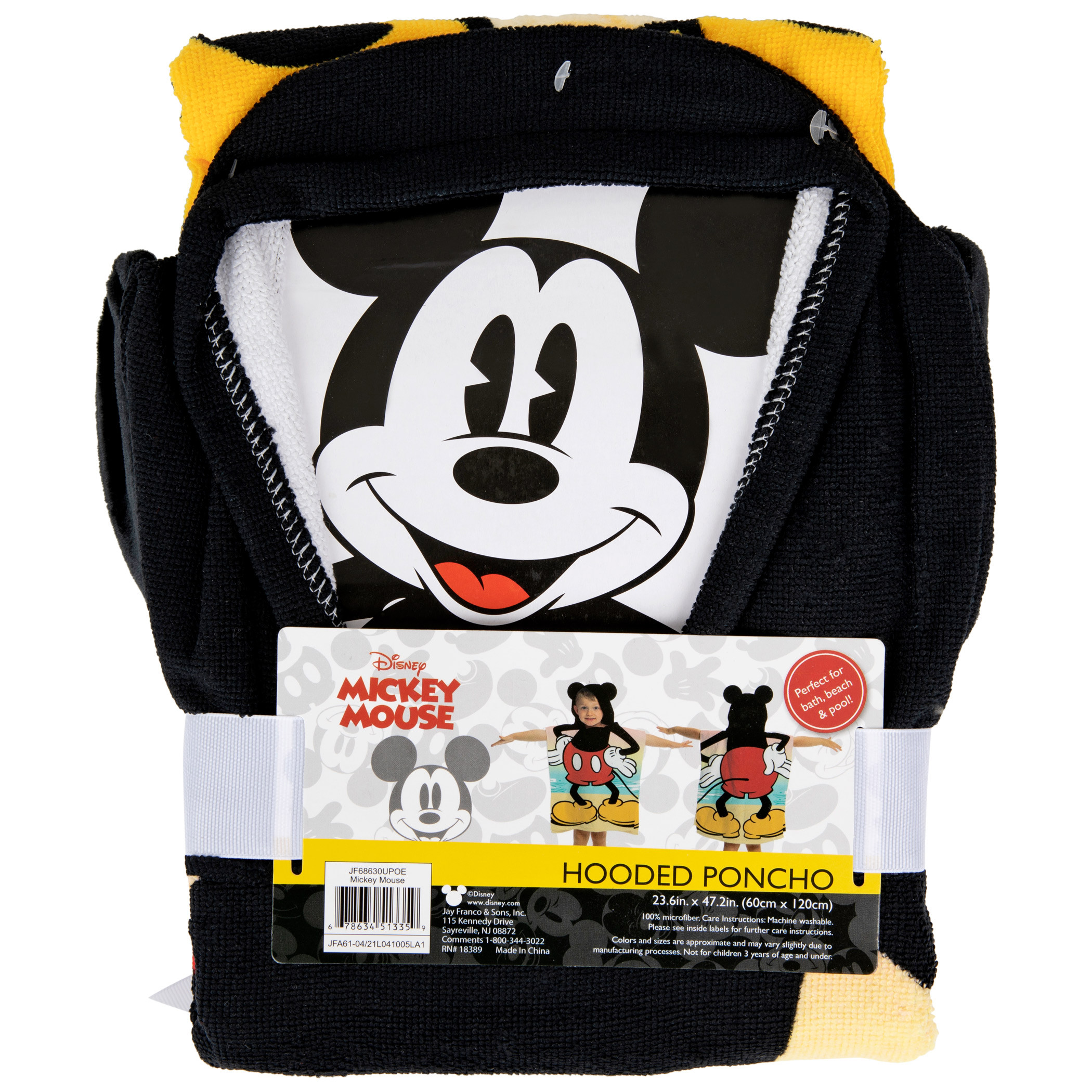 Disney Classic Mickey Mouse Hooded Beach Towel